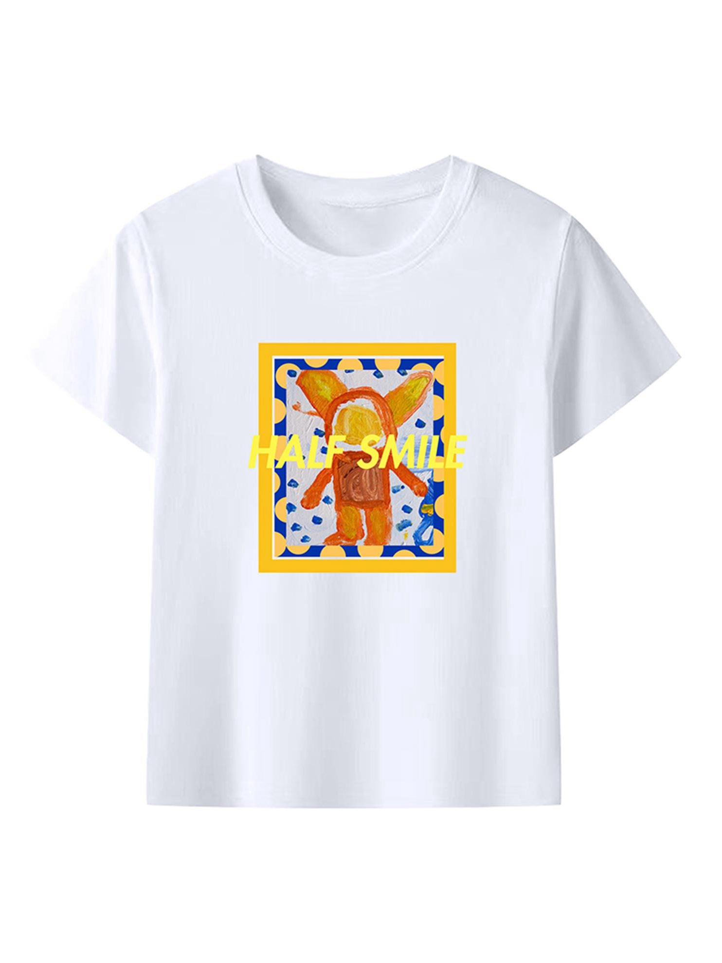 Bunny Print Unisex White T-Shirt